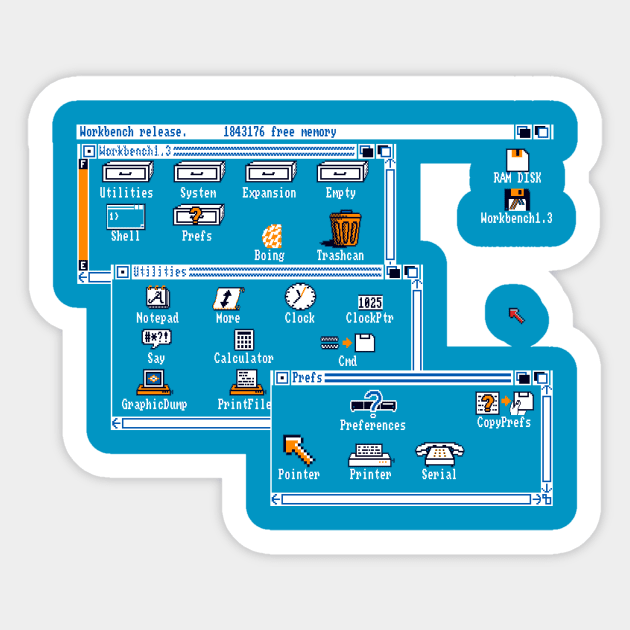 Amiga Workbench 1.3 Sticker by amigatees